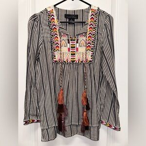 NWOT Brandon Thomas Anthropologie Bohemian Top Sz Small